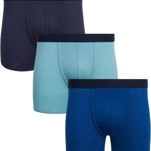 Mens Boxer Briefs - 3 Pack Soft Mens Underwear Boxer Briefs with Contour Pouch - Breathable Boxers for Men