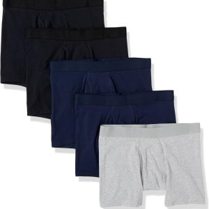 Men's Cotton Jersey Boxer Briefs (Available in Big & Tall), 5-Pack