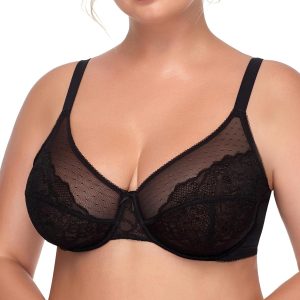 Bras for Women Full Coverage Underwire Bras Plus Size Lifting Lace Bra for Heavy Breast
